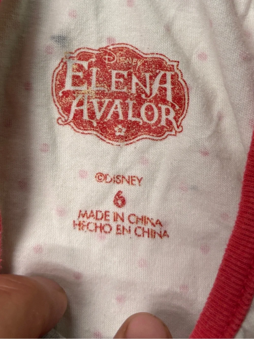 Disney Elena of Avalor Girls Dress Size 6 Disney Princess Red Pink Sparkle